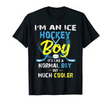 Funny Hockey Shirts For Kids, Normal Boy But Much Cooler Tee