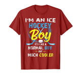 Funny Hockey Shirts For Kids, Normal Boy But Much Cooler Tee
