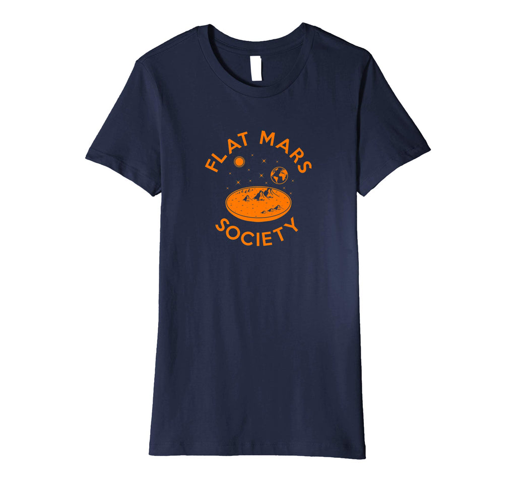 &quot;Flat Mars Society&quot; Funny, Space, Topical, Graphic T-Shirt