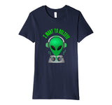 Alien DJ ET funny t-shirt UFO t-shirt ET t-shirt DJ t-shirt