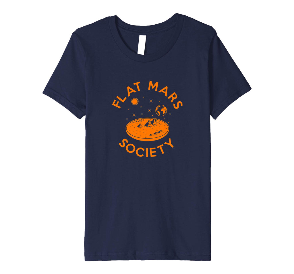 &quot;Flat Mars Society&quot; Funny, Space, Topical, Graphic T-Shirt