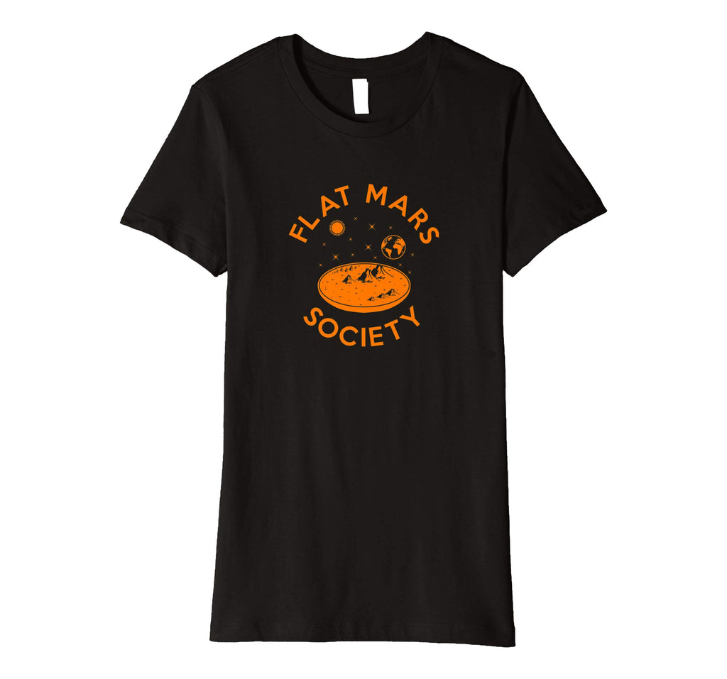 &quot;Flat Mars Society&quot; Funny, Space, Topical, Graphic T-Shirt