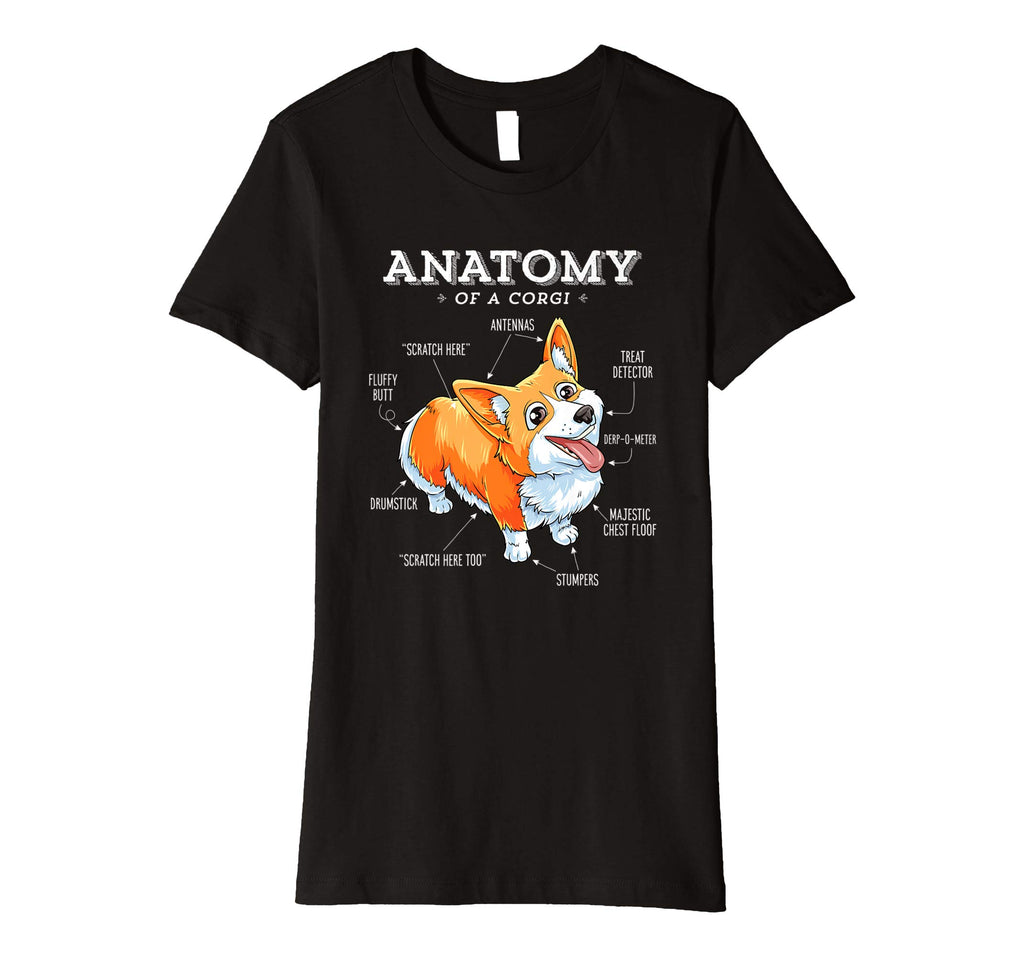 Anatomy of a Corgi T-Shirt Funny Corgis Dog Puppy Shirt Tees