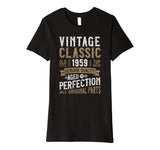 60 years Birthday T-Shirt 1959 Funny Aged Distressed Tshirt