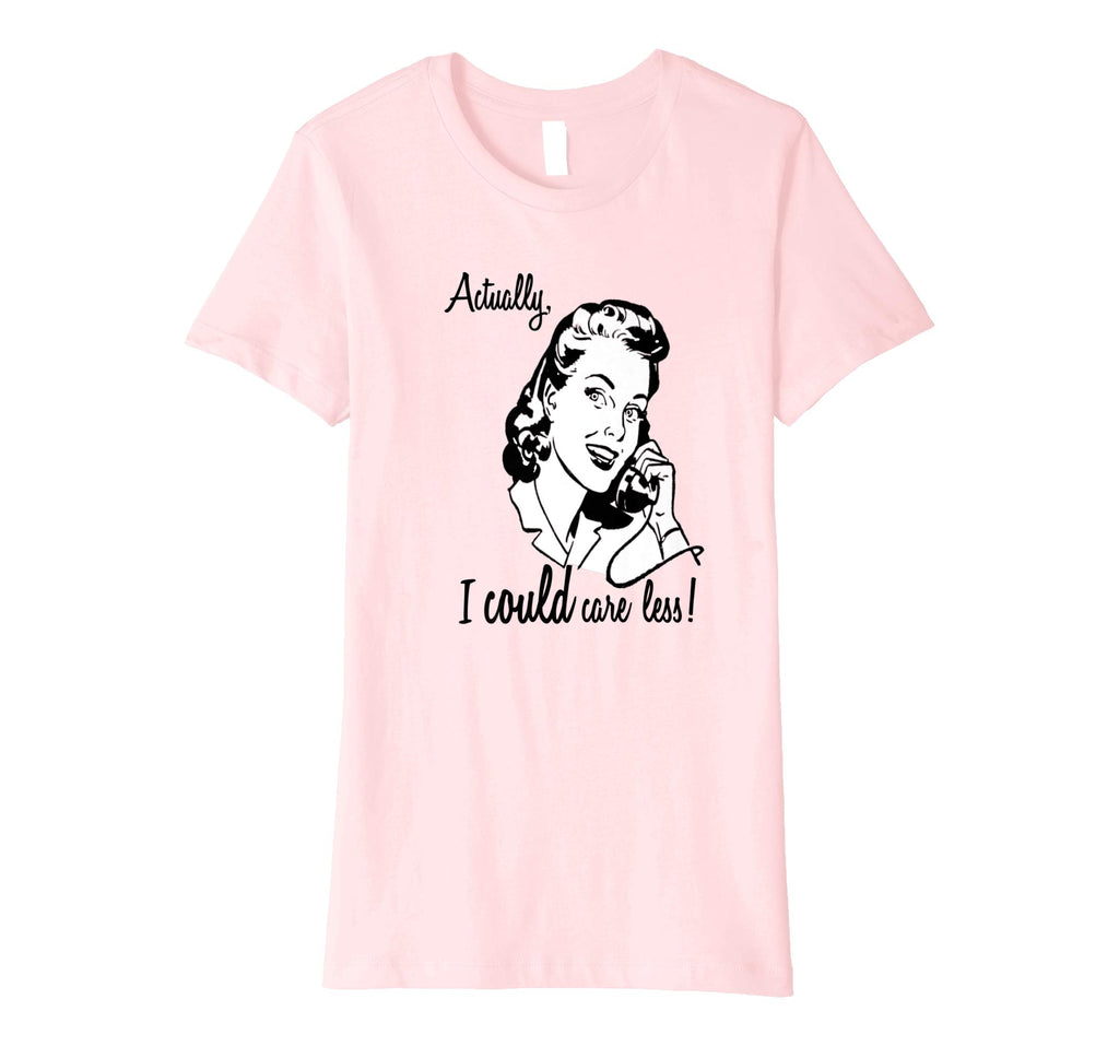 Actually I COULD Care Less Funny Sarcastic Graphic T Shirt