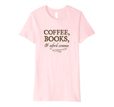 &quot;Coffee, Books, &amp; Oxford Commas&quot; - funny grammar t-shirt