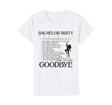 Bachelor Party Checklist Groomsman Funny Wedding Fiance Tee
