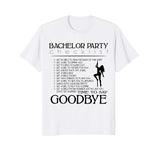 Bachelor Party Checklist Groomsman Funny Wedding Fiance Tee
