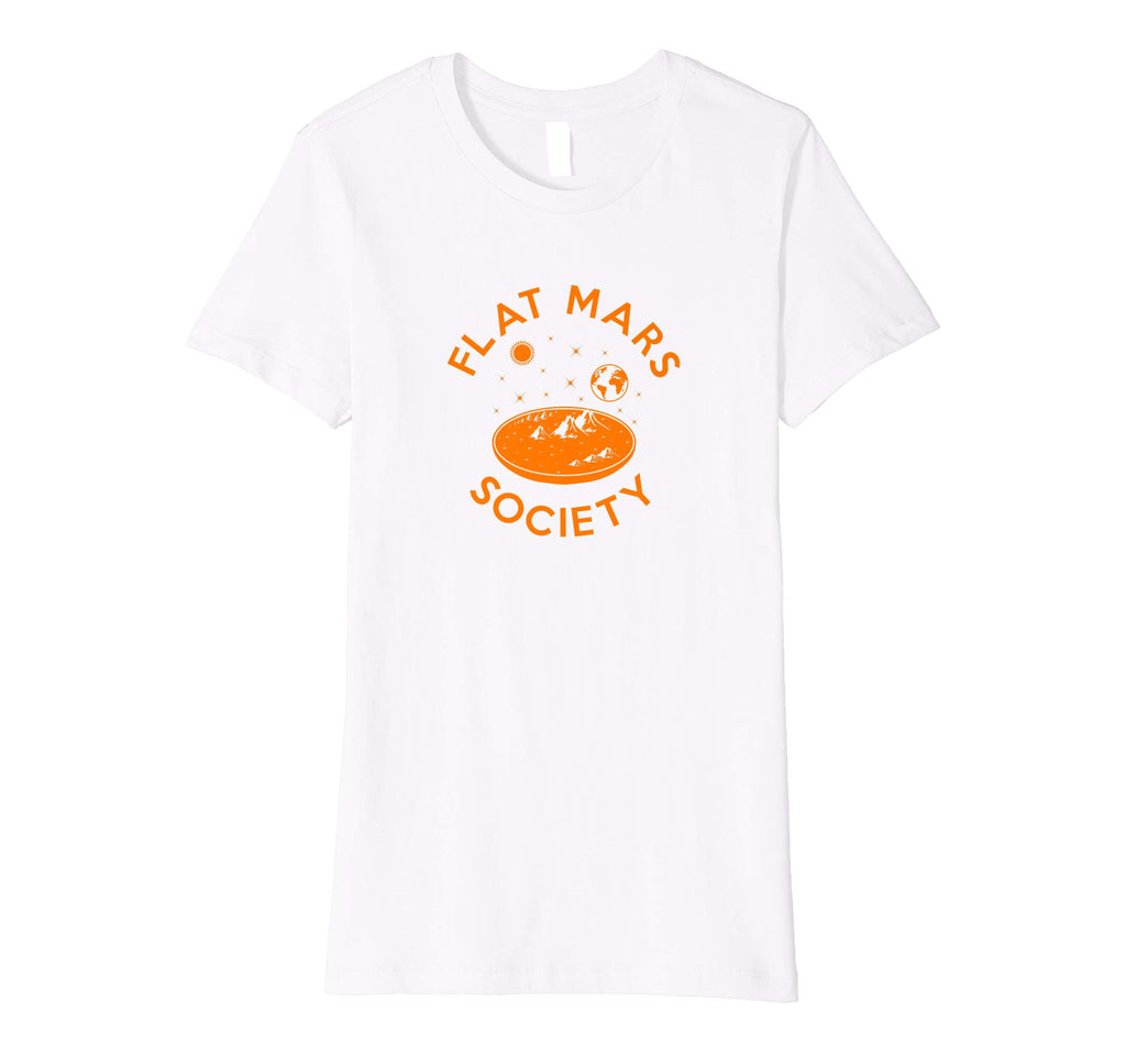 &quot;Flat Mars Society&quot; Funny, Space, Topical, Graphic T-Shirt