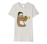 Jazz Sloth Trumpet Funny Musician T-Shirt