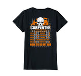 Carpenter Hourly Rate Funny Hammer Ruler T-Shirt