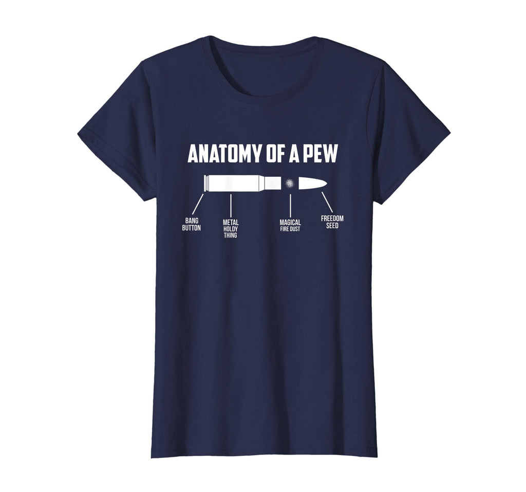 Anatomy of a Pew Funny shooter t-shirt (bullet parts)