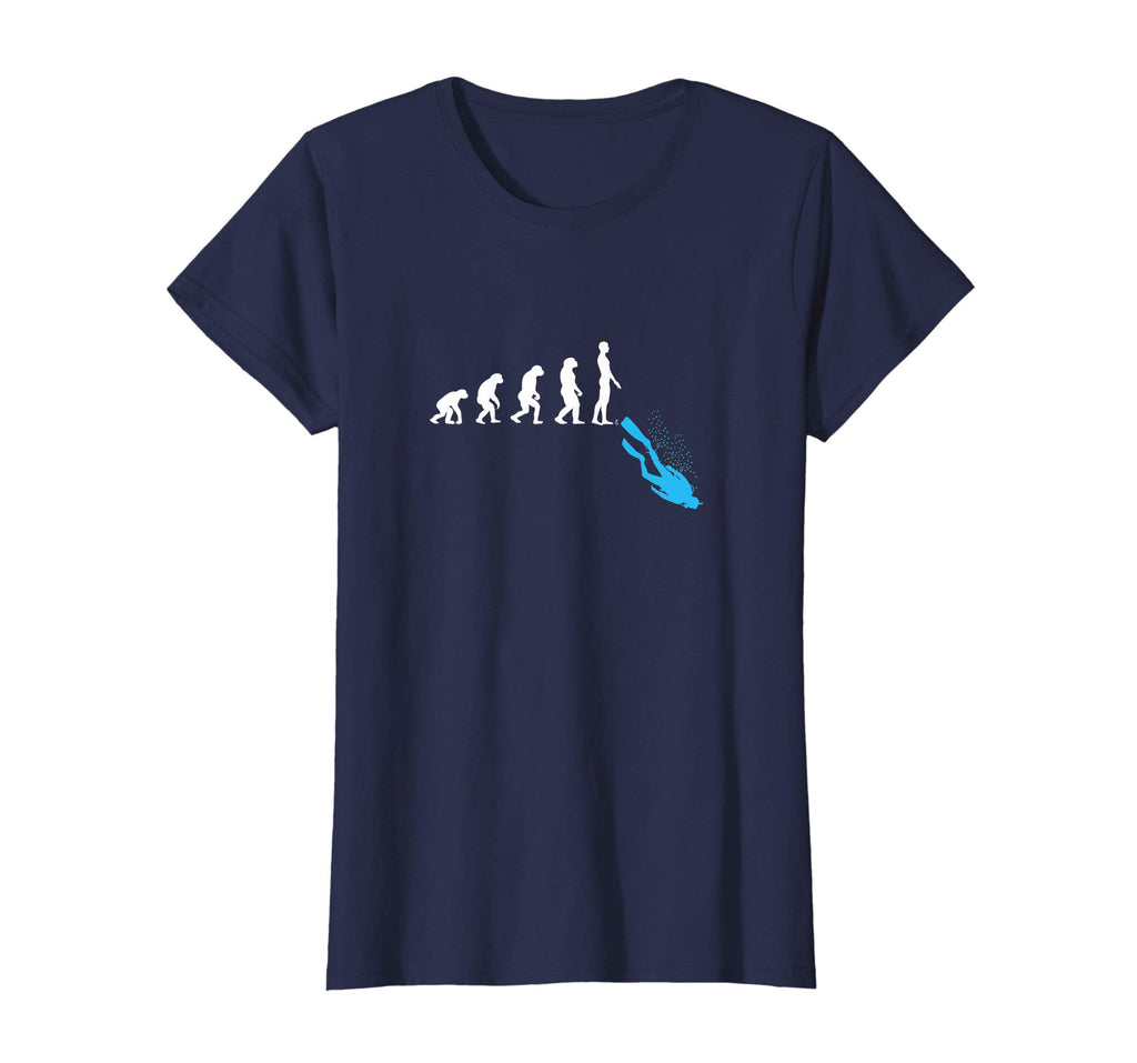 Funny Human Evolution Ocean Sea Scuba Diving Diver T-Shirt