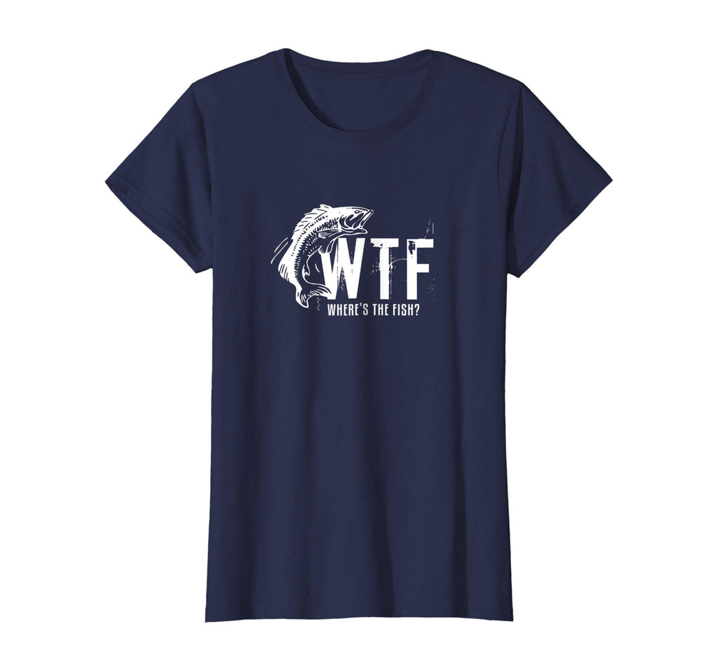 WTF Where's The Fish Men's Funny Fishing T-Shirt