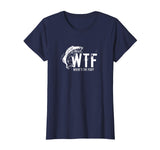 WTF Where's The Fish Men's Funny Fishing T-Shirt