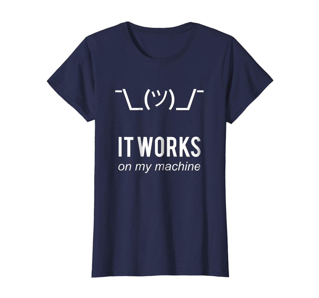 It works on my machine Funny Programmer T-Shirt White Text
