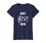 Best Dad Ever Treble Clef Musician Funny T-Shirt For Dad