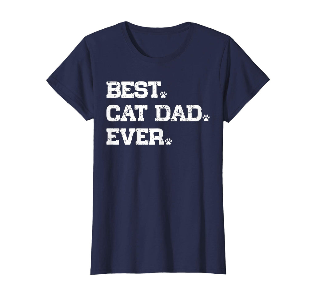 Best Cat Dad Ever Funny Cat Paws Lover Gift T-Shirt