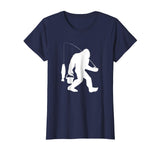 Bigfoot Fishing Shirt Funny Sasquatch and Fish