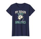 My Brain is 95% Song Lyrics Funny Teen T-shirt Music Lover