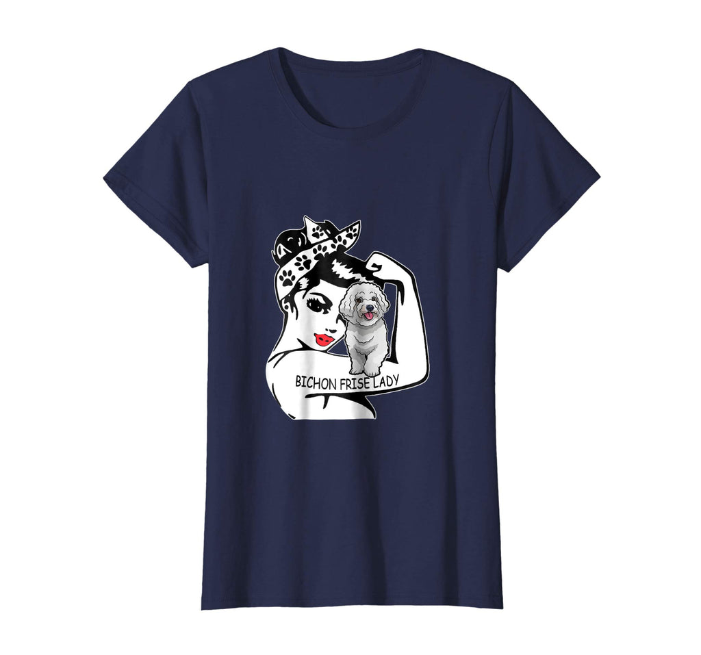 Bichon Frise Strong Lady T-shirt Funny Mom Birthday Gift