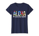 Aloha Hawaiian T-shirt Flowers Hawaii Funny Vacation Surf