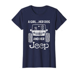 A girl, a dog and her Jeep Shirt- Funny Gift Dog mom T Shirt
