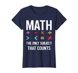 Math The Only Subject That Counts T-shirt Funny Math Shirts