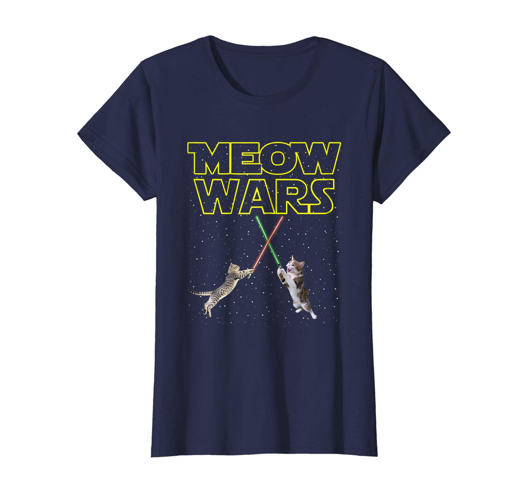 Meow Wars Funny Cat Men Women Kids T-Shirt