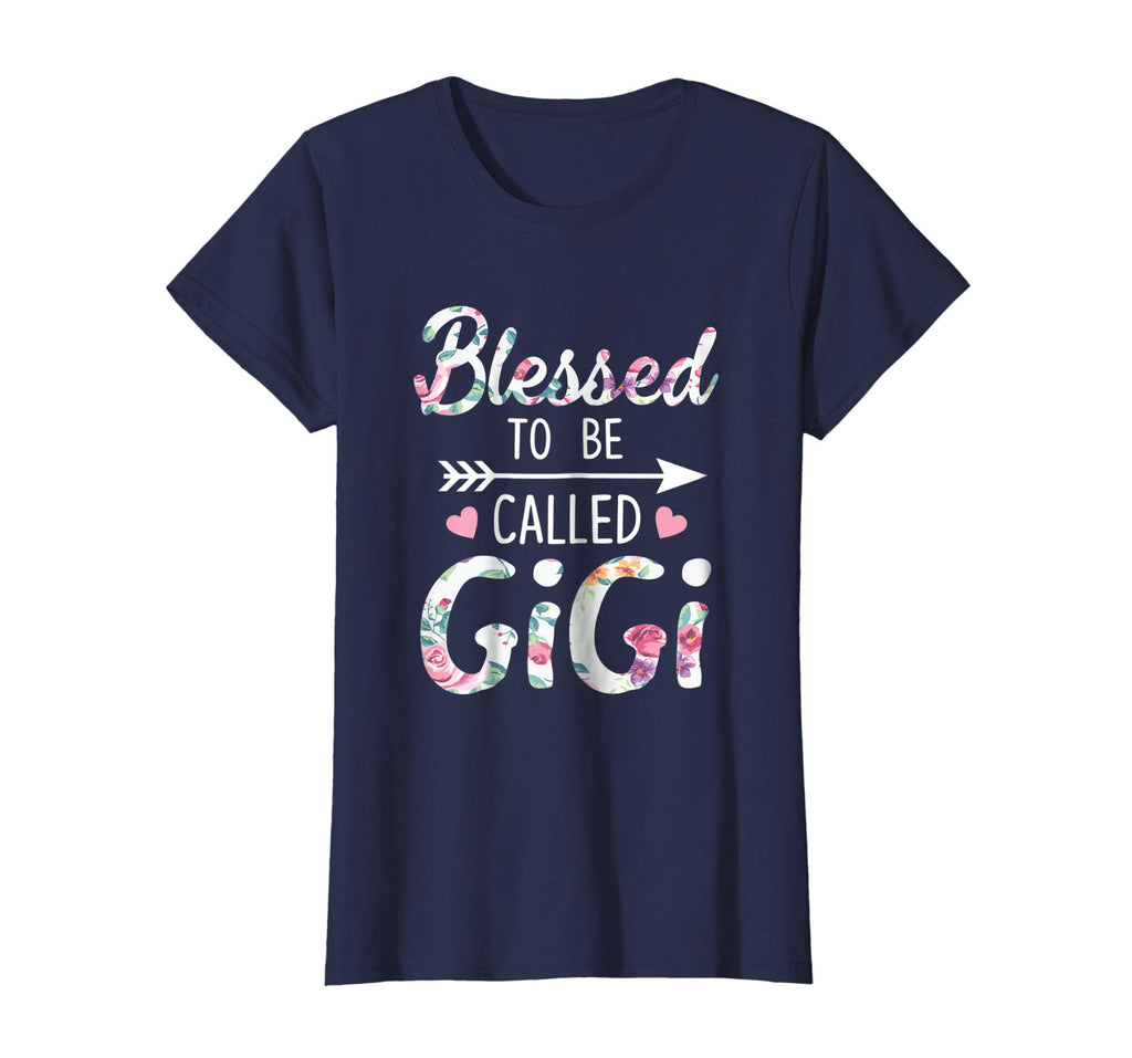 Blessed To Be Called Gigi Floral Grandma Funny T-Shirt