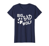 Big Bad Wolf Paw Distressed White Funny Novelty T Shirt