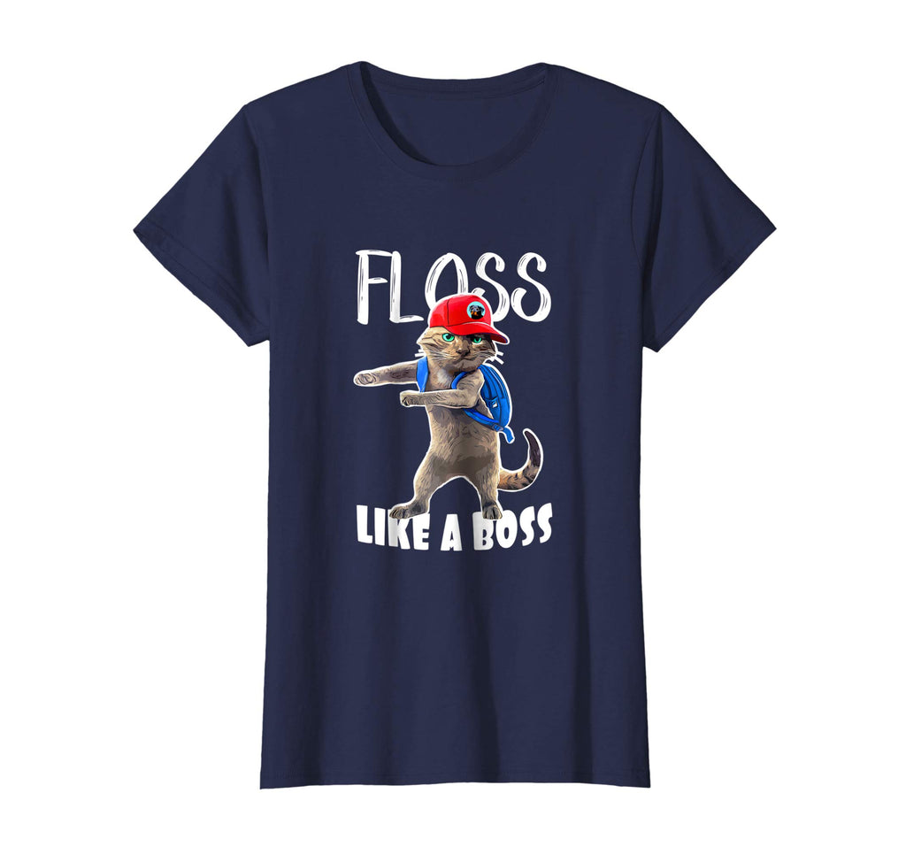 Funny Graphic T Shirt Flossing School Cat Floss like a Boss