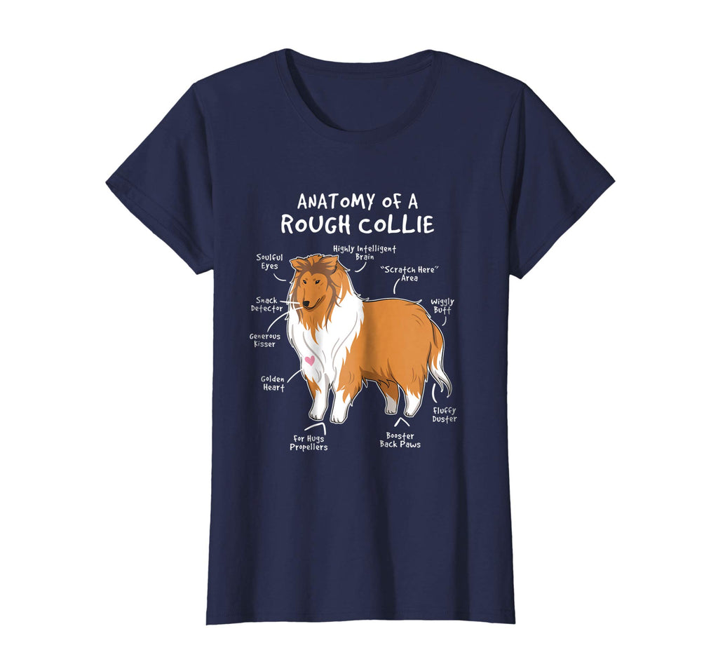 Anatomy Of A Rough Collie Funny Dog Puppy Gift T Shirt