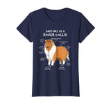 Anatomy Of A Rough Collie Funny Dog Puppy Gift T Shirt