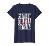 Straight Out Of Pencils Funny English School Teacher T-Shirt