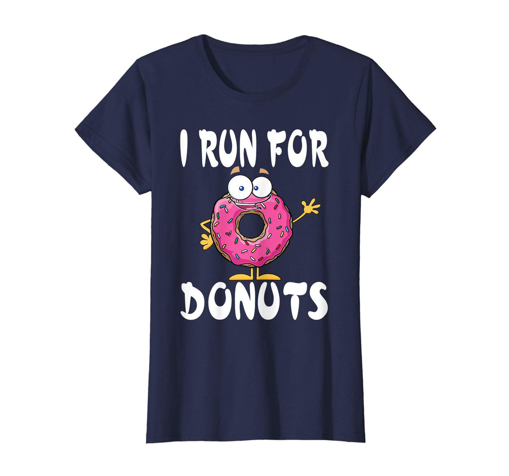 Funny Running Donut T-Shirt - Run for Donuts Runners Tee