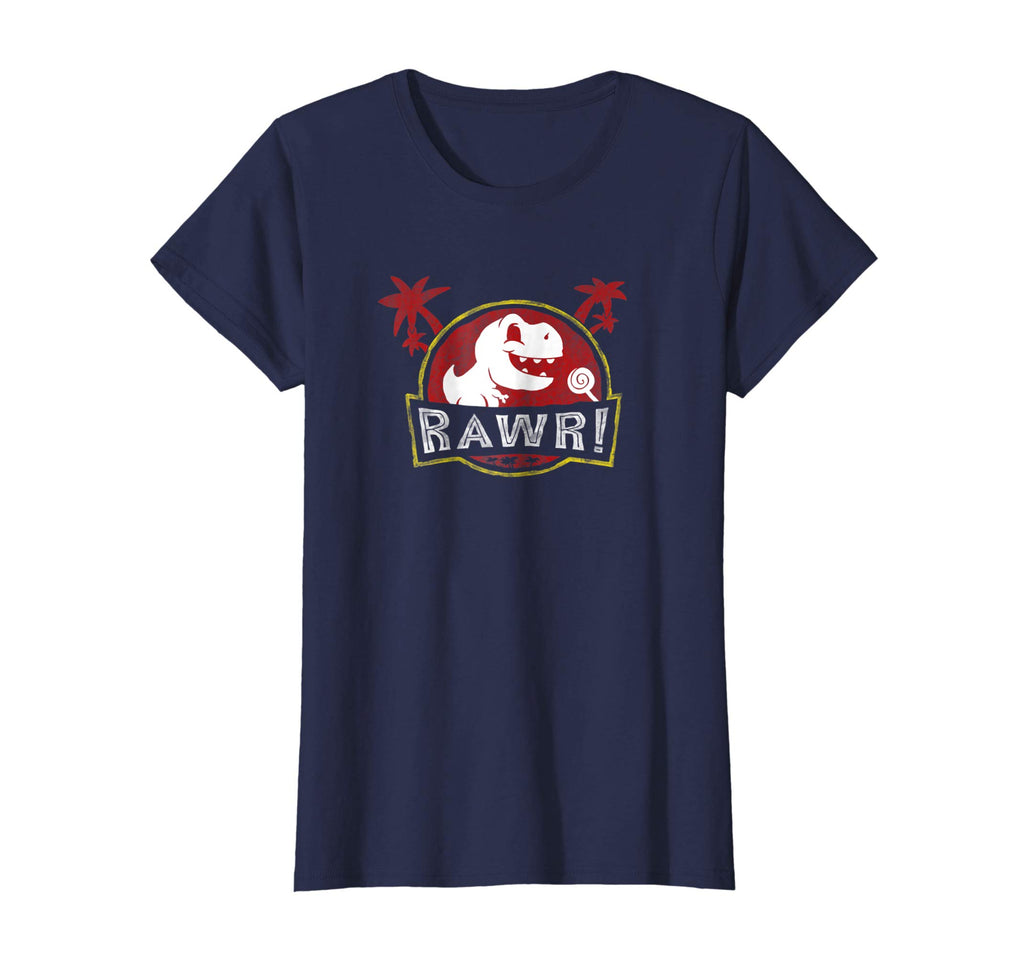 Jurassic Age Rawr Funny Cute Dinosaur Chasing Lollipop Shirt