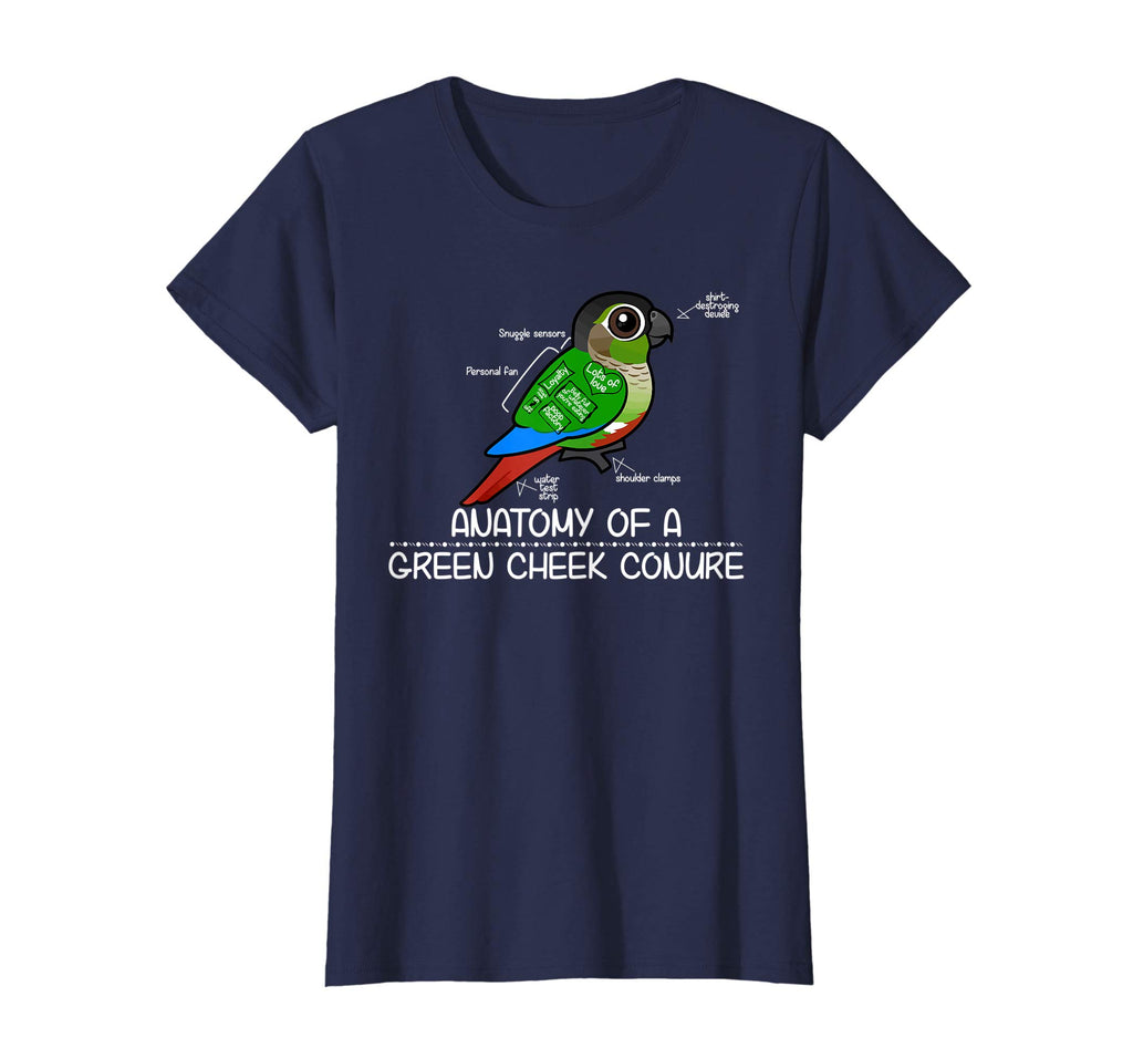 Anatomy Of A Green Cheek Conure - Funny Parrot T-Shirt