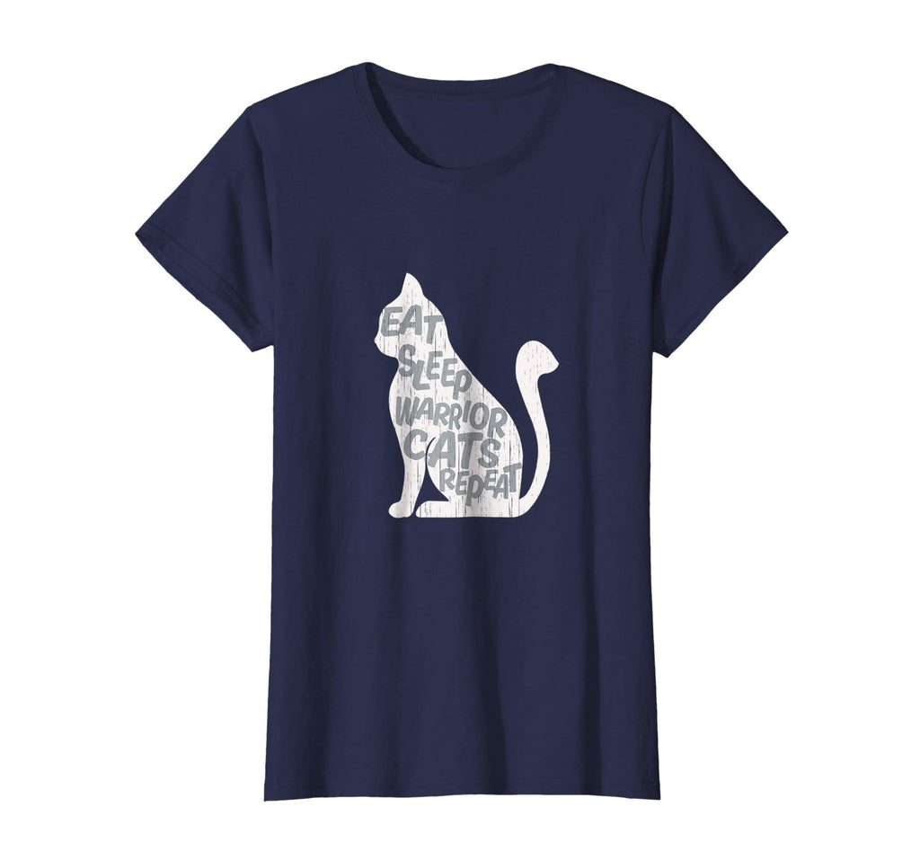 Eat Sleep Warrior Cats Repeat Funny Cat Lover T-Shirt