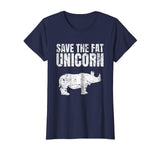 &quot;Save The Fat Unicorn&quot; Funny Rhino T-Shirt