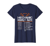 Funny Mechanic Hourly Rate Gift Shirt Labor Rates T-Shirt
