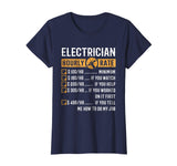 Funny Electrician Gifts - Electrician Hourly Rate T-Shirt
