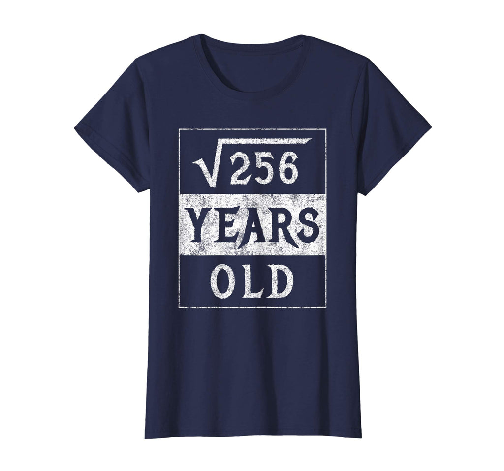 16th Birthday Gift Square Root 16 Yr Years Old Funny Shirt