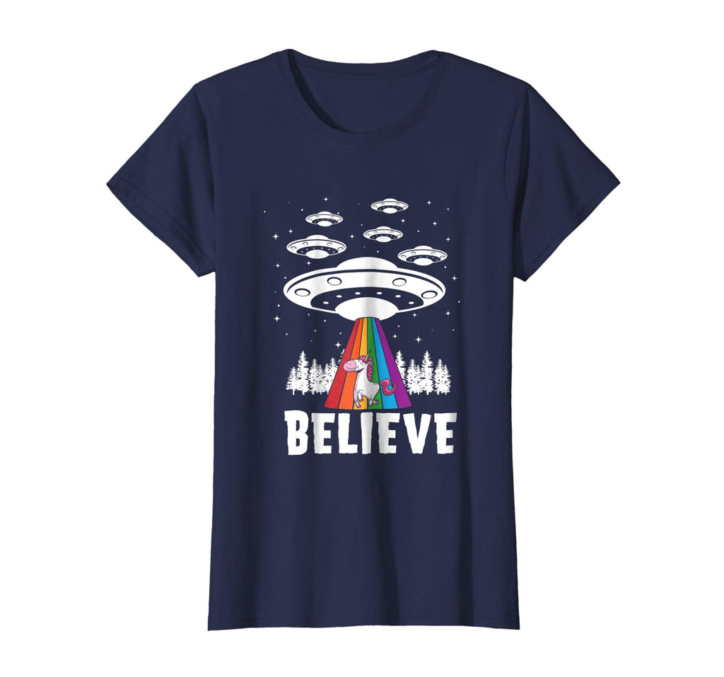 Alien Unicorn Rainbow Abduction T-Shirt Funny Gift