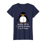 Funny Penguin T Shirt Cool I can't fly animal love gift tee