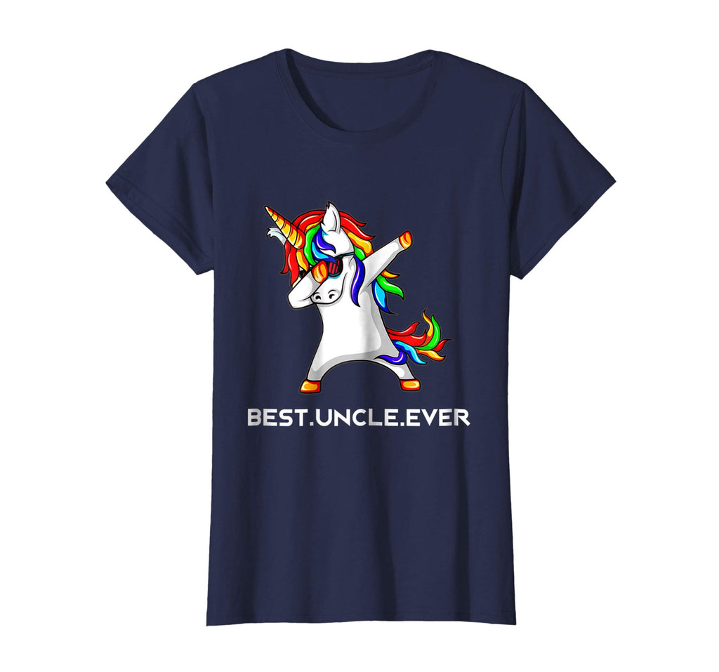 Funny Best Uncle Ever Dabbing Unicorn T Shirt Gift