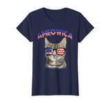 Ameowica USA Cat Kitten Patriotic Sunglasses Funny T-Shirt