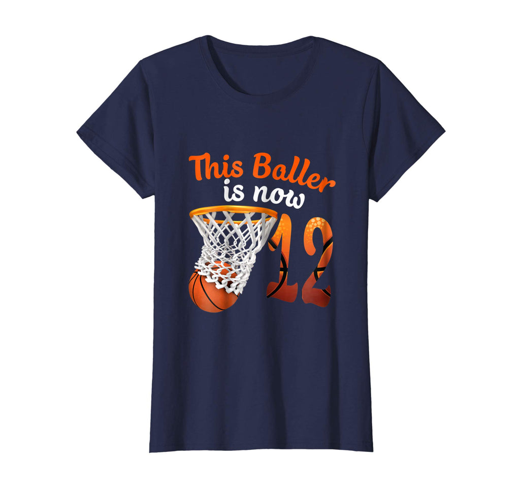 12th Birthday Basketball T-Shirt Funny 12 Years Old Gift
