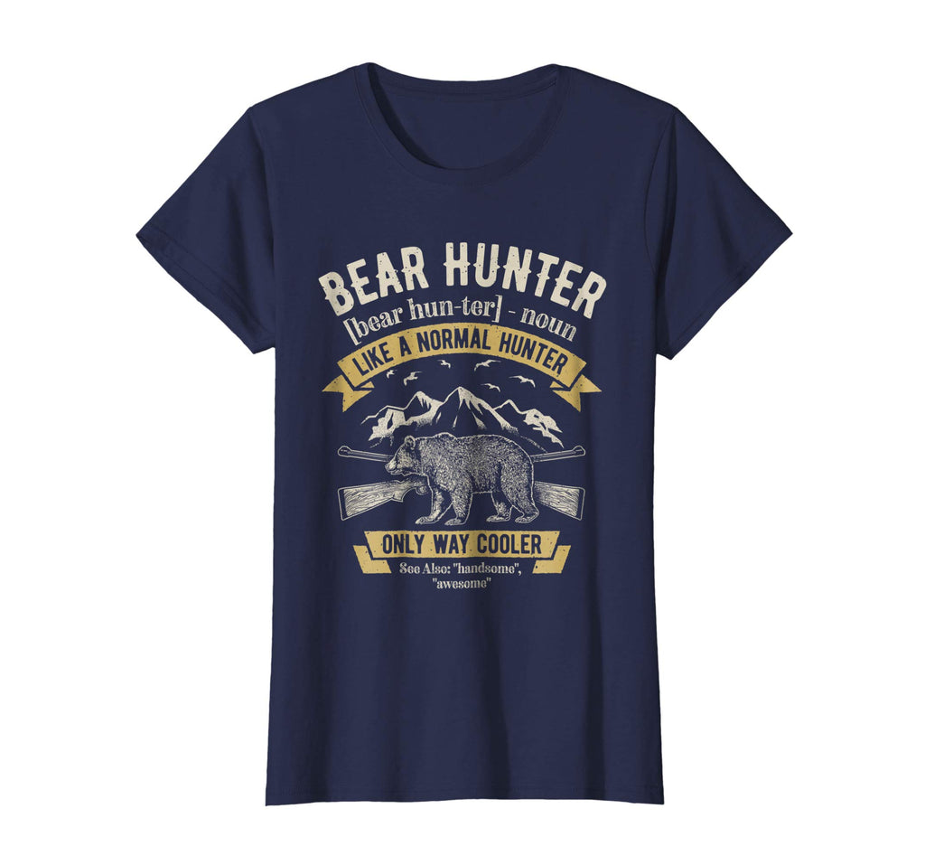 Bear Hunter T shirt Vintage Hunting Funny Hunters Definition