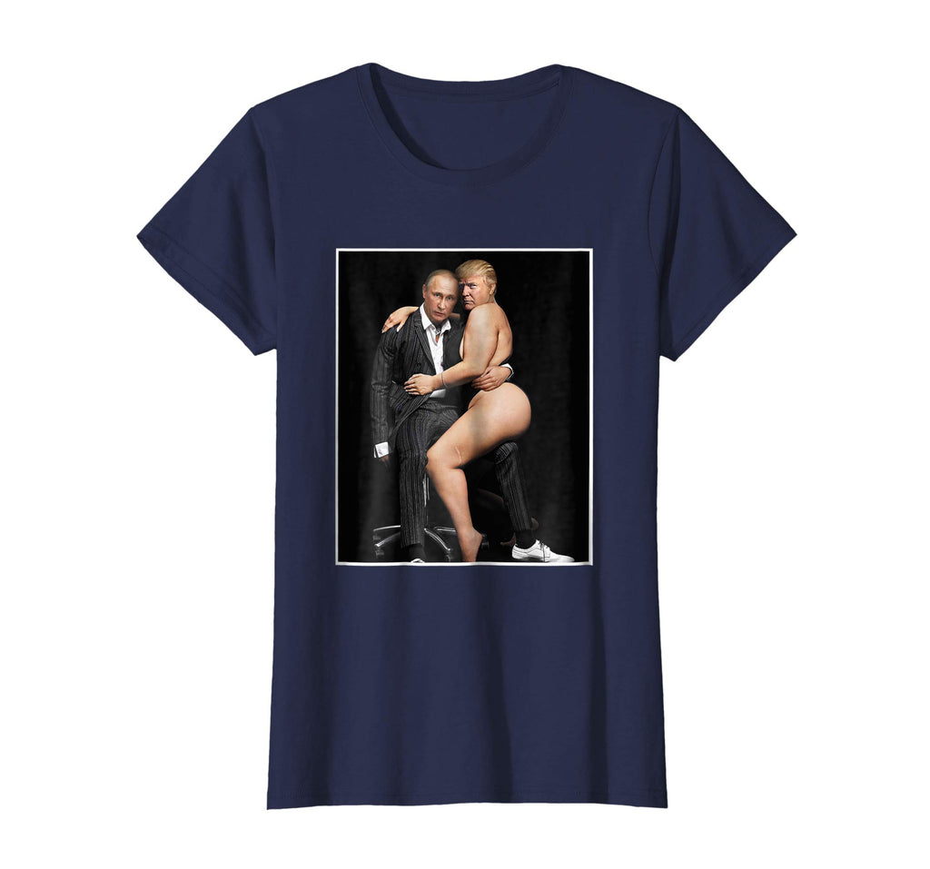 Putin with Sexy Trump on Desk Funny Anti Trump T-shirt